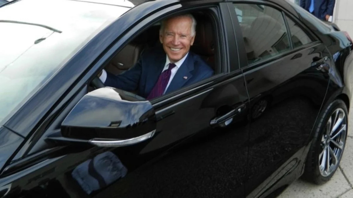 Biden's nicely loaded, built-to-order Cadillac ATS-V is up for sale